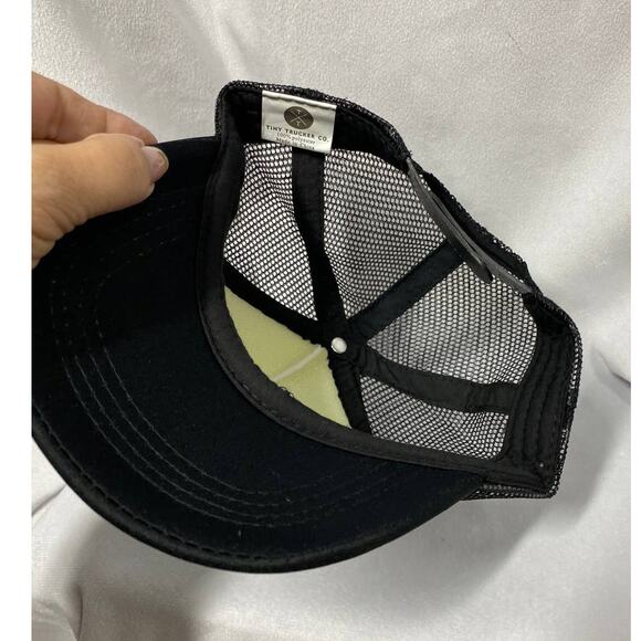 One Baby Trucker Hat Little Man White & Black NEW - Picture 2 of 8